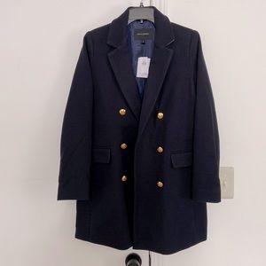 NWT Banana Republic Navy military coat.
